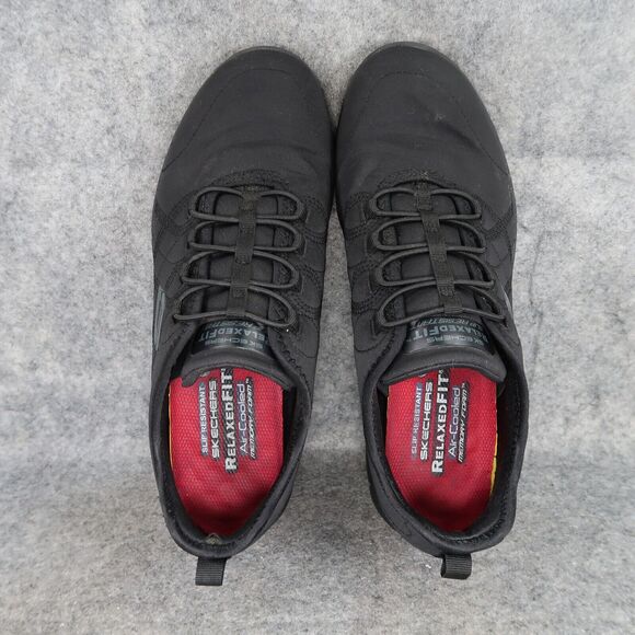 Skechers Shoes Womens 9 Slip On Sneakers Work Relaxed Fit Memory Foam Alex Black - Picture 9 of 16